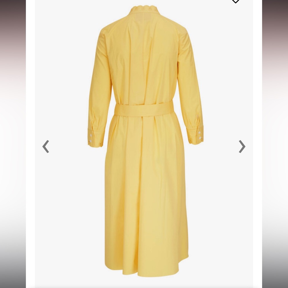 Carolina Herrera Eyelet Embroidered Midi Shirt dress NWT sz 8 - Picture 3 of 13